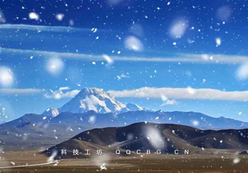 一键下雪效果冬季雪景风景雪花飞舞
