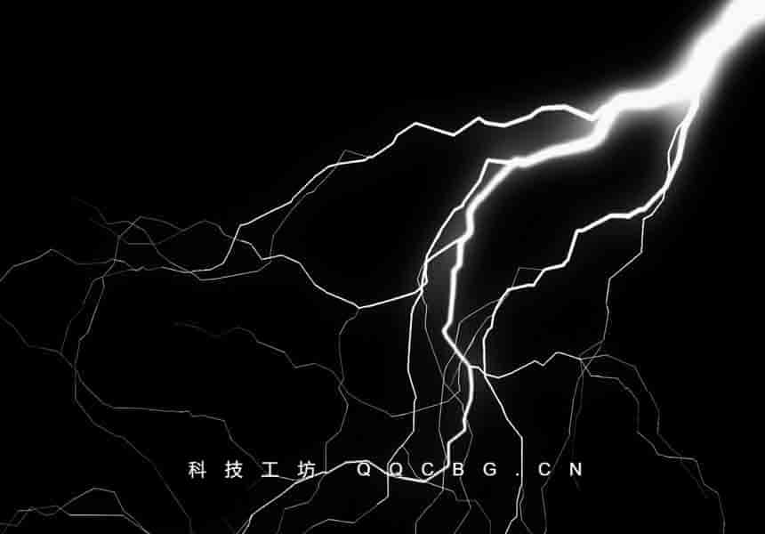 249+闪电黑底溶图高清多形态图片背景素材